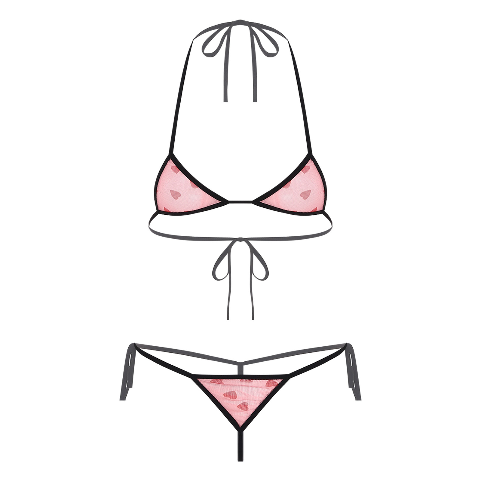 Sheer Bra Lace - Femmes Micro Mini Bikini Lingerie ensemble