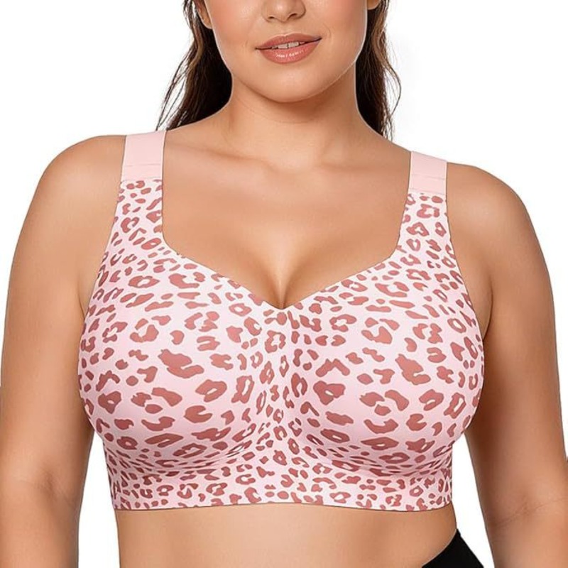 Plunge Bra Push Up - Soutiens-gorge Léopard Jelly sans armatures, push-up,