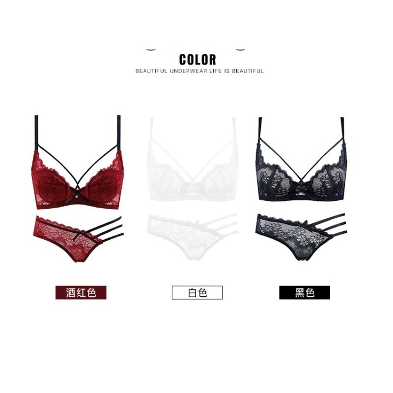 Demi Bra Balconette - Ensemble de soutien-gorge demi-tasse en dentelle