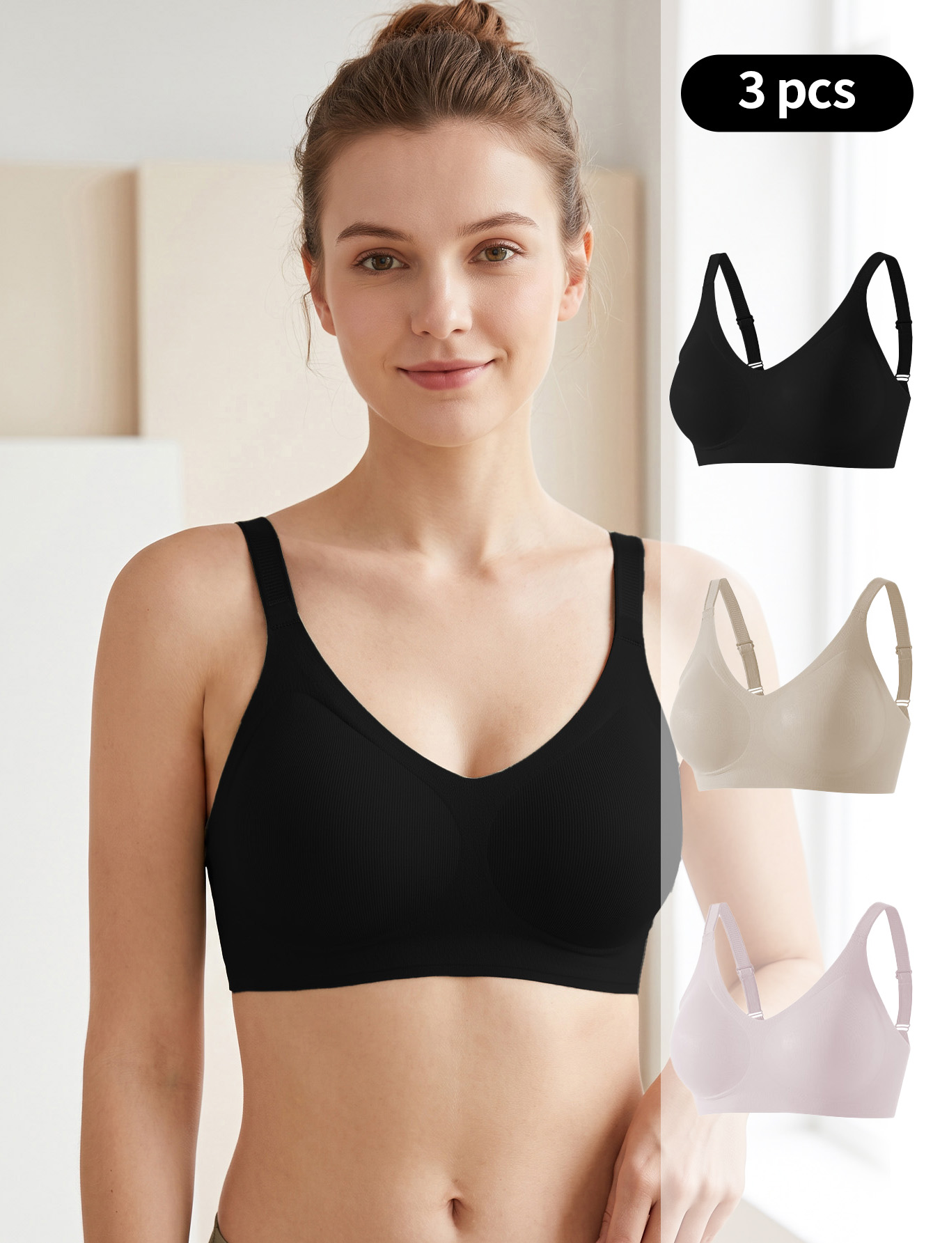 Wirefree Bra Comfort - Ensemble de 3 soutiens-gorge sans couture