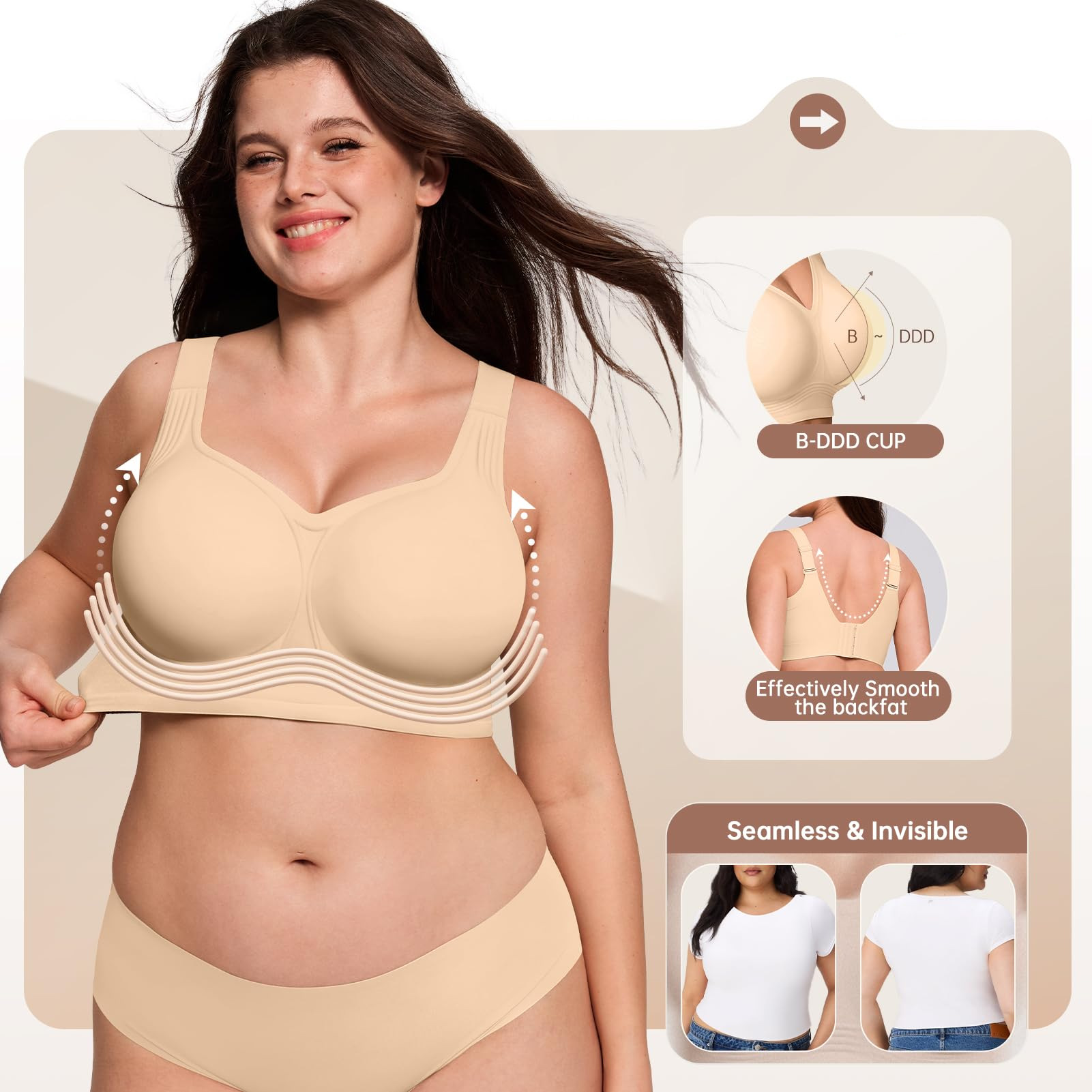 Soutien-gorge sans fil grande  - Full Coverage Bra avis et prix