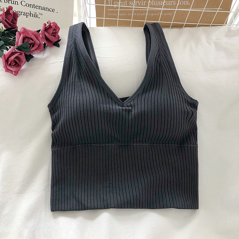 Débardeur court pour femmes, L - T Shirt Bra Seamless avis et prix