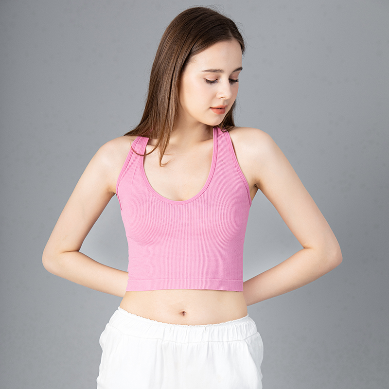 Haut court dos nu pour femmes, - T Shirt Bra Seamless avis et prix